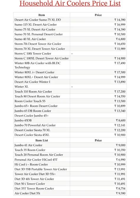 air cooler price|symphony air cooler price list.